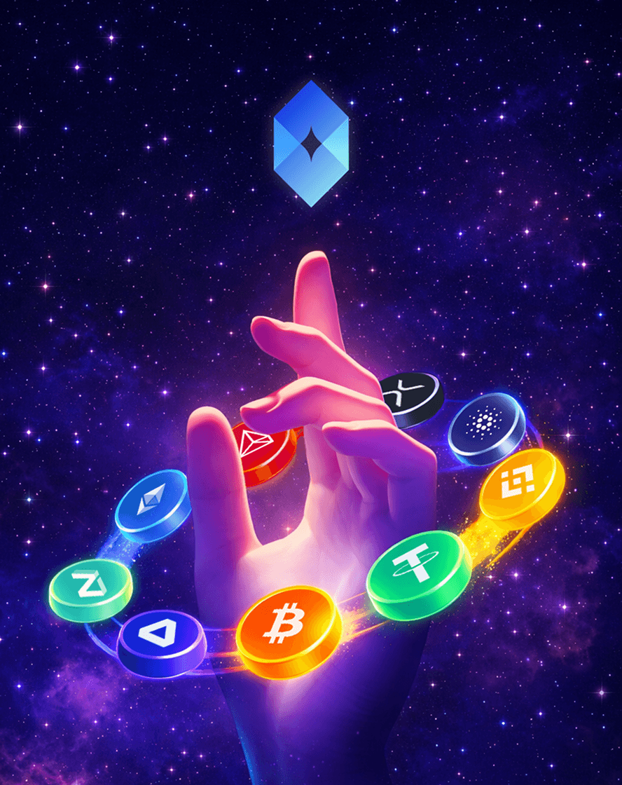 Hand pointing to nobitaa logo